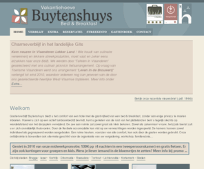 buytenshuys.be: Buytenshuys - Rustig en gezellig gastenverblijf in het landelijke Hooglede-Gits.
Buytenshuys - Rustig en gezellig gastenverblijf in het landelijke Hooglede-Gits.