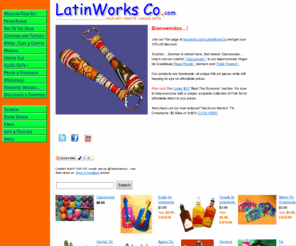 latinworksco.com: LatinWorks Co.com Mexican Folk Art & Latin American Handcrafts and Textiles
LatinWorks Co.com, Mexican Folk Art and Latin American Handcrafts, Textiles and Imports