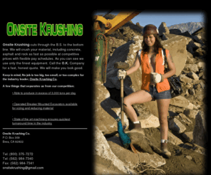 onsitekrushing.com: Leader in the Crushing and Demolition industy.
aggregative base