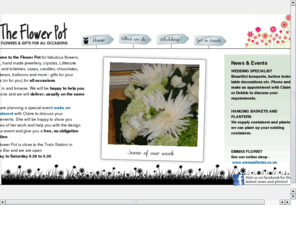pottersbarflowers.com: The Flowerpot Potters Bar
The new owners have created a beautiful florists, full of lovely fresh flowers and plants, and original pots and planters to put them in.  Bouquets and arrangements are lovingly created by Claire, for whom nothing is too much trouble. Her style and originality are second to none, for which she richly deserves all of the plaudits that come her way, and all of her arrangements get this special treatment whether small or large. It’s no wonder people go out of their way to commission Claire to do their wedding flowers etc.