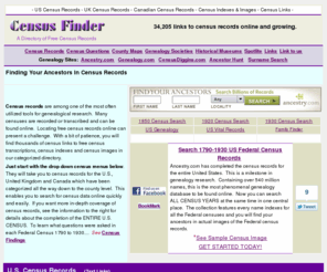 Censusfinder.com: Census Finder - Free Census Records Online