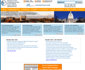 mailinglistsintheusa.com: Mailing Lists * Opt in eMail Marketing & Email Address Lists * Direct Mailing Lists
Business Mailing Lists * Opt in Marketing & Email Lists * Direct Mailing Lists from Bethesda List Center