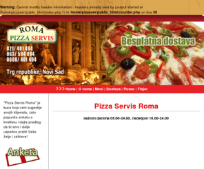 pizzaservisroma.com: Pizza Servis Roma - Novi Sad
