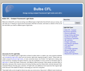 bulbscfl.com: Bulbs CFL | Compact Fluorescent Light Bulbs
Energy saving compact fluorescent light bulbs and LED's.