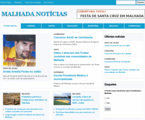 malhadanoticias.com: Malhada - Bahia
Portal com notícias diárias do Brasil e do Mundo. Concursos, Empregos, Política, Diversão e muito mais.