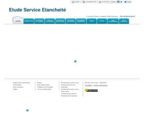 etudeserviceetancheite.com: Traitement de l'humidité - Etude Service Etancheité à Eysines
Etude Service Etancheité - Traitement de l'humidité situé à Eysines vous accueille sur son site à Eysines