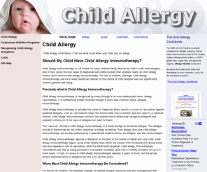childallergy.net: Child Allergy - Child Allergy
Child Allergy Information - Find out what to do when your child has an allergy: Should My Child Have Child Allergy Immunotherapy? 