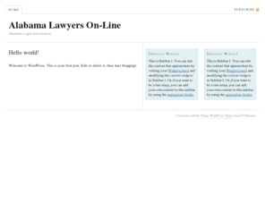 alabamalawyersonline.com: Alabama Lawyers On-Line — Alabama Legal Information
Alabama Legal Information