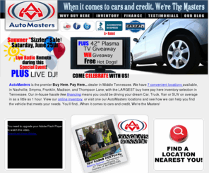 Automasterstn Com Automasters Largest Buy Here Pay Here In Middle