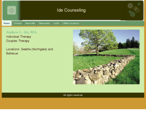 idecounseling.com: Ide Counseling
This web page is the online link to Andy Ide, a masters level therapist in the Seattle Area.  