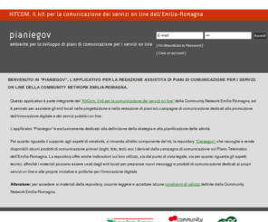 pianiegov.net: Pianiegov. Ambiente per lo sviluppo di piani di comunicazione per i servizi on line dell'Emilia-Romagna
