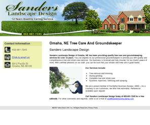 sanderslandscapedesign.net: Tree Care | Groundskeeper Omaha, NE - Sanders Landscape Design
Sanders Landscape Design of Omaha, NE has been providing quality tree care services for over 12 years. Call us at 402-981-7245 for a free estimate.