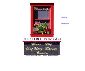 thechurchinjackson.org: The Church in Jackson - Lovers of Jesus affiliated with local churches, Watchman Nee, Witness Lee (Splash Page)
A local church, the church in Jackson, enjoys Christ and recommends the ministry of Witness Lee, Watchman Nee.