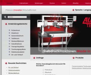 alraun.de: Alraun Technik GmbH
Alraun Technik GmbH Siebdruckmaschinen Transportsysteme Trocknungssysteme made in Germany