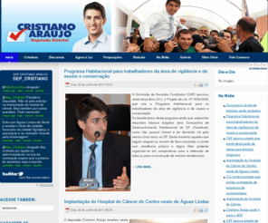 cristianoaraujo.com.br: PORTAL DO DEPUTADO CRISTIANO ARAÚJO
Deputado distrital Cristiano Araujo é do partido politico PTB.