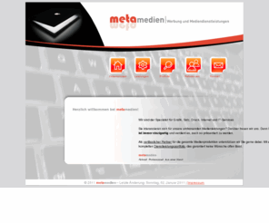 metamedien.com: metamedien | Werbung Werbeagentur Grafik-Design Webdesign Druck Layout Satz Full-Service-Agentur aus Günzburg, Burgau, Jettingen-Scheppach, Bayern, Ulm, Augsburg
Ihre Werbeagentur aus dem Landkreis Günzburg die von Ulm bis Augsburg agiert. Full-Service-Dienstleister für Grafik, Satz, Layout, Webdesign und Druck.