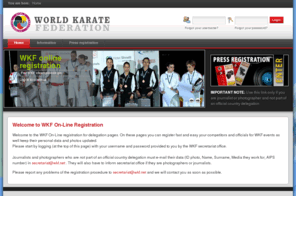 wkf-registration.net: WKF
WORLD KARATE FEDERATION