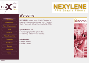 nexylene.com: Homepage
Nexylene is the brand of Nexis Fibers for Technical Staple Fibers made of PPS.