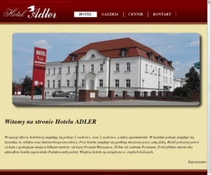 adler-hotel.pl: Noclegi Poznań, hotel Swarzędz. Adler: Hotele, nocleg w Poznaniu
Adler hotel Swarzędz w pobliżu trasy Poznań-Warszawa. Noclegi Poznań teraz w Swarzędzu. Wysoki standard za przystępną cenę. Szybki dojazd do Poznania.> 
<meta name=