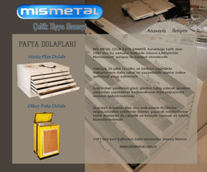 paftadolabi.com: Pafta Dolabı. Pafta Dolapları | Çelik Eşya Sanayi Pafta Dolabı Harita Plan Dolabı Mis Metal Çelik Pafta Dolapları Çelik Harita Arşiv Dolabı
Pafta Dolapları Çelik Eşya Sanayi Pafta Dolabı Harita Plan Dolabı Mis Metal Çelik Pafta Dolapları Çelik Harita Arşiv Dolabı Mis Metal Çelik Eşya Sanayi Pafta Dolapları Pafta Dolabı Dikey Pafta Dolabı Harita Plan Dolabı Proje Dolapları
MİS METAL ÇELİK EŞYA SANAYİİ, kurulduğu tarih olan 1987'den bu zamana 'Kalitede Güvence,Müşteride Memnuniyet' anlayışı ile hareket etmektedir.


Yaklaşık 20 yıllık tecrübe ve birikimi sayesinde mekanlarınızı daha rahat ve yaşanılabilir alanlar haline getirmeyi amaç edinmiştir.


Sektördeki yenilikleri günü gününe takip ederek gereken yatırımları yapmaktan kaçınmaksızın ürün yelpazesini devamlı geliştirmektedir.


Standart ürünlerin yanı sıra mekanların ölçülerine uygun,istenilen şekillerde ürünler yaparak müşterilerine sınırlı alanlarda da rahatlık ve kolaylık sunmak en büyük hizmetlerindendir.



 

1987'den beri kaliteden ödün vermeden sınırsız hizmet... 

