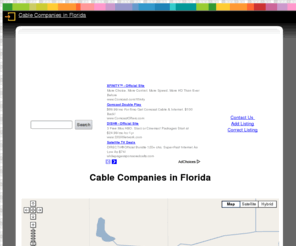 cablecompaniesinflorida.com: Cable Companies in Florida: You can find cable service right here.
Cable service in Florida isn't hard to find if you use our free directory! Find great cable service today!.