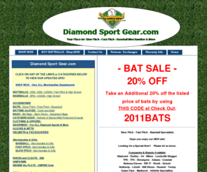 diamondsportgear.com: Diamond Sport Gear - Your Place for Fast Pitch, Slow Pitch, Baseball 

	Merchandise & MORE
