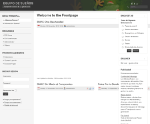 equipodesuenos.org: Welcome to the Frontpage
Equipo de Sueños, organizacion que desarrolla proyectos para el desarrollo de comunidades en todo el mundo