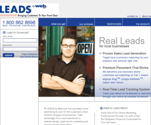 leadlogic.net: LEADS.com - Local sales lead generation for your business.  Let us get local customer leads and prospects for you with targeted pay-per-click and Internet Yellow Pages advertising.
LEADS.com provides local sales leads and customer prospects to local businesses.  We combine targeted Internet Yellow Pages listings with geo-targeted pay-per-click campaigns to drive local customers to your business.