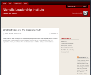 nichollsleadershipinstitute.com: Nicholls Leadership Institute
Leading with Integrity. Providing leadership training and workshops.