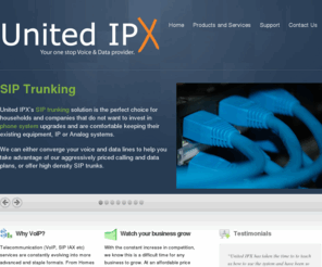 utdipx.com: United IPX - SIP Trunking -  Hosted PBX - VoIP Provider -  Business VoIP
United IPX offers VoIP Services and solution for small business to enterprise customers.