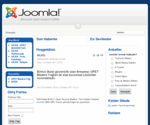 akanoil.com: Hoşgeldiniz
Joomla - devingen portal motoru ve içerik yönetim sistemi