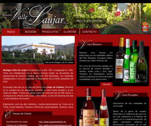 bodegasvallelaujar.es: Bodegas Valle de Laujar S.C.A. - Vinos de la Alpujarra - El sabor de la tradición
Página web de Bodegas Valle de Laujar, productores de vinos de alta montaña en el valle de Laujar de Andarax. Entre su variedad cuenta con vinos tintos (Camacín Tempranillo, Syrah, Merlot-Cabernet, ...), vinos blancos (Macabeo, Cota, Brut, ...) y vinos rosados.