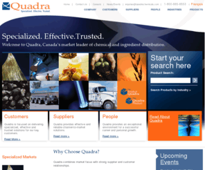 quadracentral.info: Quadra Chemicals| Canada | Chemical and Ingredient Distributor and Supplier|
Quadra Chemicals, Canada’s specialized chemical and ingredient distributor and supplier.