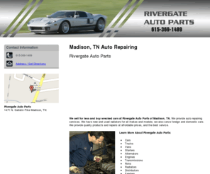 rivergateautoparts.com: Auto Repairing Madison, TN - Rivergate Auto Parts
Rivergate Auto Parts provides auto reapiring services in Madison, TN. Call 615-369-1489 us for inquiries.