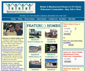 senior homes mobile rent sell manufactured