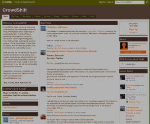 crowdshift.org: CrowdShift
CrowdShift is a Ning Network