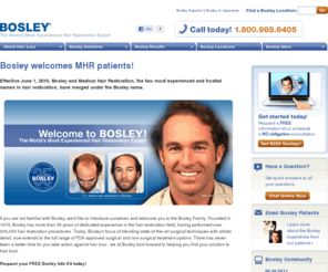 medicalhairrestorationusa.com: Bosley Medical - Bosley welcomes MHR patients!
Bosley welcomes MHR patients!