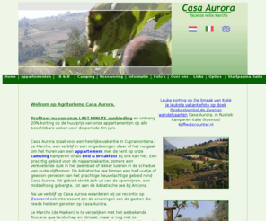 casa-aurora.it: Casa Aurora Camping B&B Appartementen Le Marche Vakantie Italie Cupramontana Rustiek kamperen
Camping en Appartementen in Le Marche Italië heerlijke vakantie, www.aurora.co.uk 