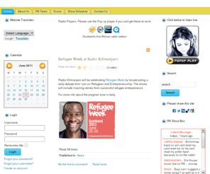 radiokilimanjaro.org.uk: Welcome to the Frontpage
Radio Kilimanjaro Scotlands first african Radio Station.