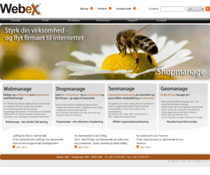 betatest.dk: Webdesign, CMS, søgemaskineoptimering samt shopløsninger til dansk erhverv - Webex
Webex tilbyder stilrent webdesign, cms systemer, shopløsninger, søgemaskineoptimering samt webhosting