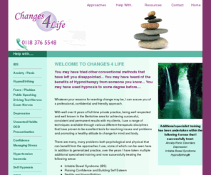 changes4life.co.uk: Changes 4 Life - Hypnotherapy - Reading, Berkshire
Hypnotherapy, NlP & EFT - Changes 4 Life in Reading, Berkshire. Specialist training in Anxiety, Panic Disorders,Depression, Irritable Bowel Syndrome & Natural Childbirthing. A professional, confidential and friendly approach.