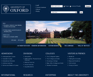 ox.ac.uk: 
Homepage - University of Oxford

The University of Oxford is one of the leading universities in the world.