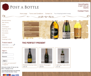 postabottle.co.uk: Post a Bottle - The Perfect Present
Post a Bottle has a large variety of whiskeys, spirits, fines and many other products available online to anyone in the UK.