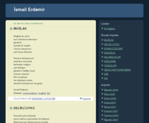 ismailerdemir.com: İsmail Erdemir
İsmail Erdemir'in şiir dolu web sitesi 