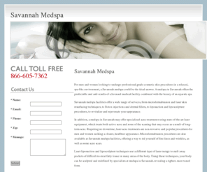 savannahmedspa.com: Savannah Medspa
Find a medspa in the Savannah area specializing in skin rejuvenation and skin care treatment, view before and after photos and learn about the cost and results you can expect with today's most popular skin procedures.