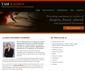 forgeryexpertillinois.com: Illinois Handwriting Expert , Illinois Forensic Document Examiner, Handwriting Analysis, Questioned Documents
Handwriting Expert Illinois provides handwriting expert witness, analysis and document examiner, IL services for forgery and questioned documents. Tam Kaiden, Certified Document Examiner, Illinois Forensic Document Examiner.