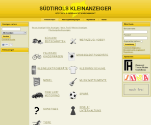 kleinanzeigen-suedtirol.net: Kleinanzeigen in Südtirol
Kleinanzeigen in Südtirol