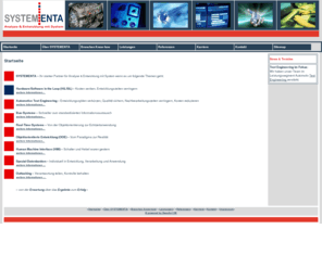 systementa.net: Hil SiL Automotive Test Engineering Real time systeme systems Halbleiter Automobilindustrie Bus systeme, HMI, SYSTEMENTA, Stuttgart, München, Baden-Württemberg
Hil SiL Automotive Test Engineering Real time systeme systems Halbleiter Automobilindustrie Bus systeme, HMI, SYSTEMENTA, Stuttgart, München, Baden-Württemberg, IT-Leistungen: Analyse und Entwicklung mit System, von der Erwartung zum Ergebnis, zum Erfolg