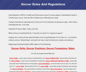 soccerrulesandregulations.com: Soccer Rules And Regulations
Good Hydration is BOTH a Health and Performance Issue for soccer players, Carbohydrate Intake is a Performance Issue, They Can Be the Difference in Winning and Losing.