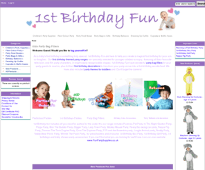 1stbirthdayfun.co.uk: 1st Birthday Fun, 1st birthday party, birthday boy party, birthday girl party, baby party supplies
1st Birthday Fun :  - Children's Party Supplies Plain Colour Party Party Bags & Gifts Birthday Balloons Party Food Boxes Cupcake & Muffin Cases Dressing Up Outfits 1st birthday party, birthday boy party, birthday girl party, baby party supplies